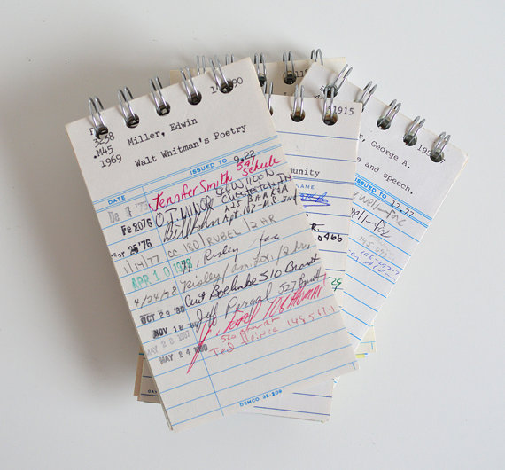 Petits calepins bibliothèque