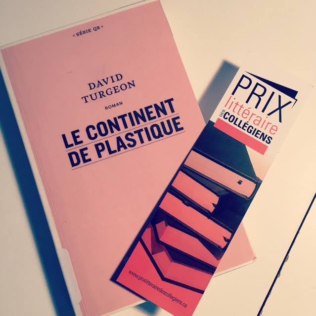 Étudiants, cégep, David Turgeon, Discussions, Le continent de plastique, lecture, littérature. le fil rouge, Prix littéraire des collégiens, livres, roman, le Quartanier
