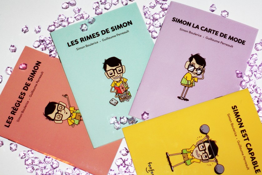 Les règles de Simon, Les rimes de Simon, Simon la carte de mode, Simon est capable, Simon Boulerice, Guillaume Perreault, littérature jeunesse, 6 ans et plus, livre pour enfant, nouveau lecteur, apprendre à lire
