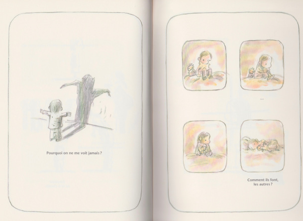 Illustration : Claude K. Dubois Album : Pas belle Collection Pastel aux Éditions École des loisirs