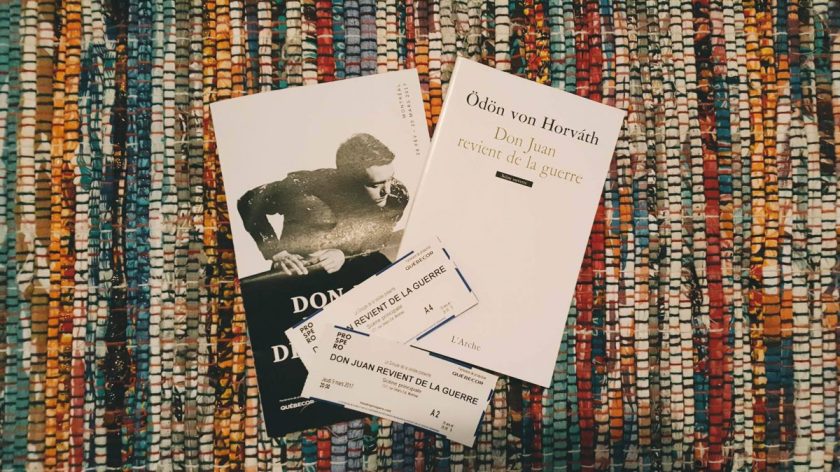 Amour, Ödön von Horváth, Bibliothérapie, Don Juan, espoir, expressionnisme, Florent Siaud, Guerre, Le fil rouge, Le fil rouge lit, lecture, les livres qui font du bien, littérature, livres, Théâtre Prospero, Théâtre