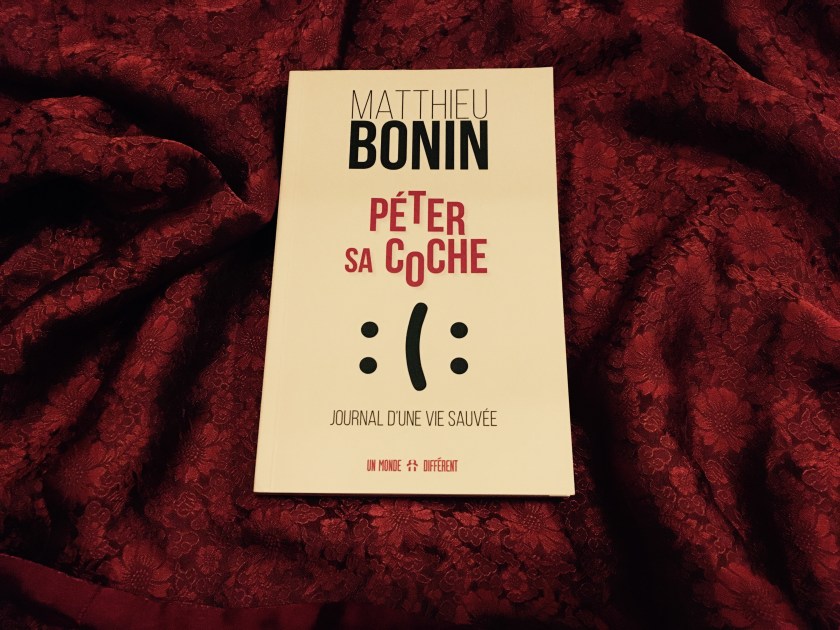 anxiété, Bibliothérapie, bipolarité, Journal d'une vie sauvée, Le fil rouge, le fil rouge lit, lecture, les livres qui font du bien, littérature, livres, maladie mentale, Matthieu Bonin, Péter sa coche, Un monde différent