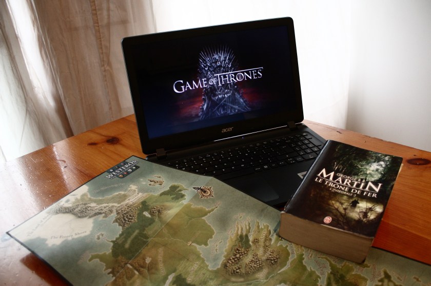 Lefilrougelit, Letrônedefer, GeorgesR.R.Martin, littérature fantastique, fantasy, adaptation, série, HBO, GameofThrones, Lefilrouge, Réflexion