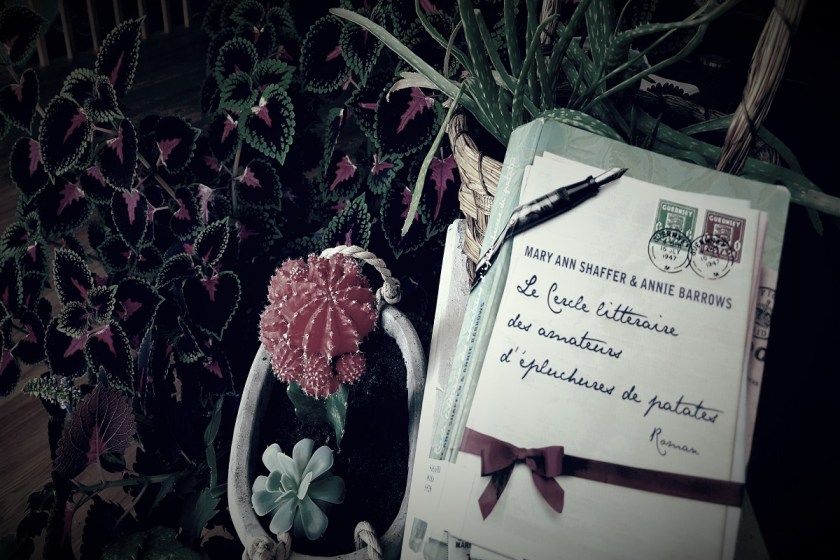 Le fil rouge, Le fil rouge lit, lectures, livres, bibliothérapie, les livres qui font du bien, Mary Ann Shaffer & Annie Barrows, Nil éditions, Le cercle littéraire des amateurs d'pluchures de patates, littérature étrangère, roman épistolaire, Occupation allemande, Londres, île de Guernesey, cercle littéraire, correspondances