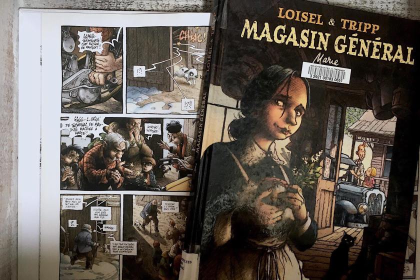 le fil rouge, le fil rouge lit, bibliothérapie, littérature, lecture, livres, les livres qui font du bien, Magaisin général, Loisel & Tripp, Casterman, bandes-dessinées, histoire du Québec, 1920, littérature étrangère