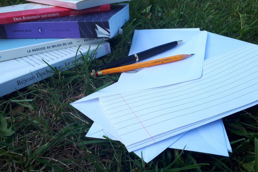 écrire à la main, Correspondances d'Eastman, 2018, entrevue, Le fil rouge, Le fil rouge lit, Littérature québécoise, porte-parole, Stéphanie Boulay, bibliothérapie, lecture, littérature, livres, les livres qui font du bien, festival, Eastman, Québec, Kim Renaud-Venne