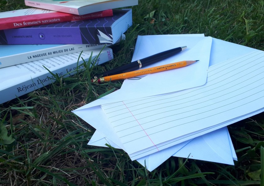 écrire à la main, Correspondances d'Eastman, 2018, entrevue, Le fil rouge, Le fil rouge lit, Littérature québécoise, porte-parole, Stéphanie Boulay, bibliothérapie, lecture, littérature, livres, les livres qui font du bien, festival, Eastman, Québec, Kim Renaud-Venne