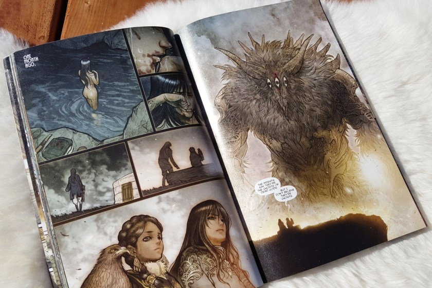 Le fil rouge, le fil rouge lit, bibliothérapie, littérature, lecture, livres, les livres qui font du bien, Monstress, Majorie Liu, Sana Takeda, Bande dessinée, Comic américain, Steampunk,