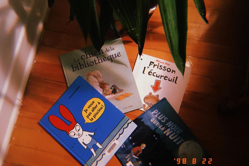 Bibliothérapie, Scholastic, Circonflexe, École des loisirs, Le chien de la bibliothèque, Chloé et sa copine de lecture, Lisa Papp, Frisson l'écureuil, Mélanie Watt, Plus noir que la nuit, les frères Fan, Chris Hadfield, Je veux pas aller à la piscine, Stephanie Blake, Le fil rouge, le fil rouge lit, lecture, les livres qui font du bien, littérature, livres, littérature jeunesse, jeunesse, album jeunesse,