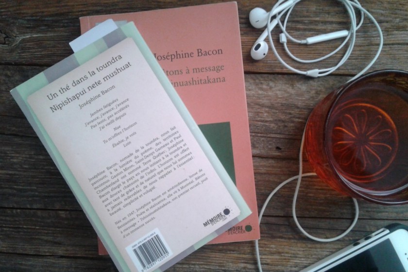 le fil rouge, le fil rouge lit, bibliothérapie, lecture, livres, livres qui font du bien, Un thé dans la toundra, Nipishapui nete mushuat, Joséphine Bacon, Mémoire d'encrier, poésie, territoire, ancêtres, exil, chasse, caribou, vieillesse