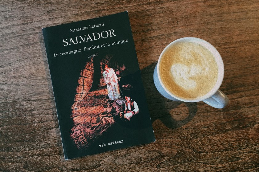 Le fil rouge, le fil rouge lit, bibliothérapie, littérature, lecture, livres, les livres qui font du bien, Salvador, Suzanne Lebeau, VLB éditeur, montagne, pauvreté, écrivain, enfant, famille, mort, mangue, théâtre