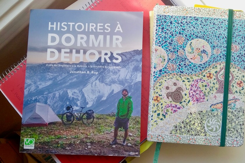 Le fil rouge, Le fil rouge lit, #Lefilrouge, #Lefilrougelit, livres, bibliothérapie, littérature, récit de voyage, Histoires à dormir debout, Jonathan B. Roy, Voyages, aventures, Vélo-Québec, Vélo, Québec