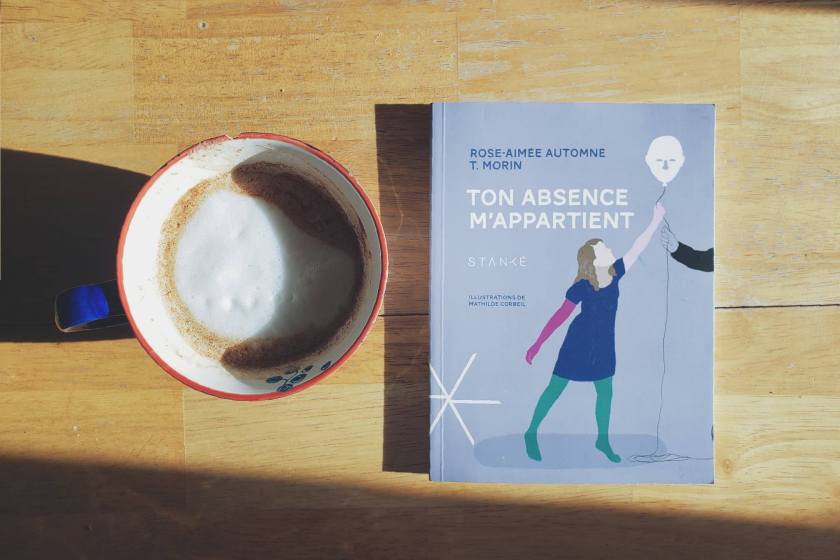 le fil rouge, le fil rouge lit le fil rouge li, les livres qui font du bien, bibliothérapie, littérature, stanké, ton absence m'appartient, Rose-Aimé Automne T. Morin, deuil, absence, mort, résilience, littérature québécoise