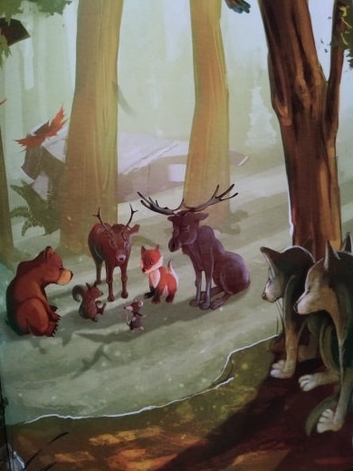 Grand rassemblement des animaux dans la forêt pour établir les règles du concour de Rat.