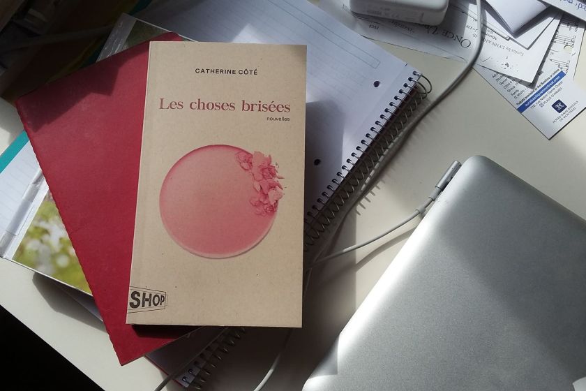 Le fil rouge, le fil rouge lit, #Lefilrouge, #Lefilrougelit, Livres, lecture, bibliothérapie, les livres qui font du bien, littérature, Les choses brisées, Québec Amérique, La Shop, Catherine Côté, recueil de nouvelles, deuils, ruptures