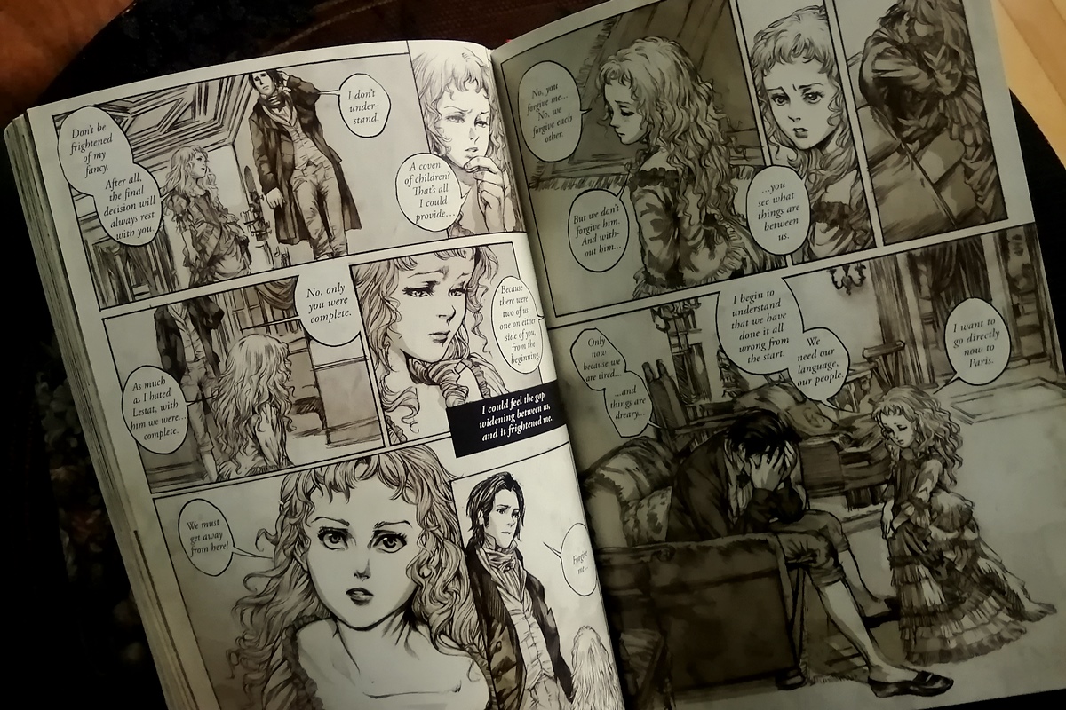 Le fil rouge, le fil rouge lit, bibliothérapie, littérature, lecture, livres, les livres qui font du bien, Entretien avec un vampire, Anne Rice, Chroniques des vampires, Claudia’s Story, Ashley Marie Witter, adaptation graphique, bande dessinée, Yen Press, Vampirisme