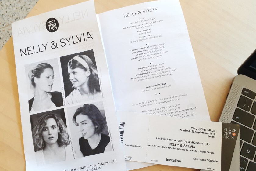 Le fil rouge, Le fil rouge lit, #Lefilrouge, #Lefilrougelit, Lecture, littérature, Bibliothérapie, #Bibliothérapie, Festival de Littérature de Montréal, Nelly et Sylvia, Nelly Arcan, Sylvia Plath, Rencontre, Claudia Larochelle, Evelyne Brochu, Alice Pascual,