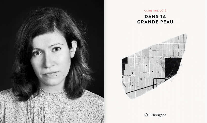 Le fil rouge, le fil rouge lit, #Lefilrouge, #Lefilrougelit, Lecture, Littérature, Poésie, Bibliothérapie, Éditions de l'Hexagone, Catherine Côté, Dans ta grande peau, Montréal, nuit, déambulation, prose